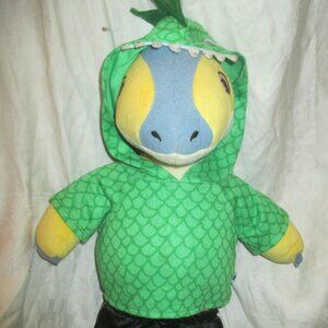 Build A Bear Parasaur Dinosaur 17" 2020 RARE Yellow Plush WITH COSTUME